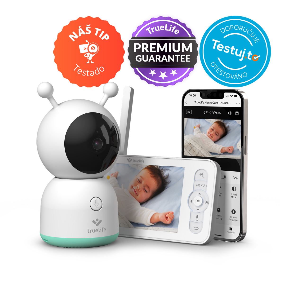 TrueLife NannyCam R7 Dual Smart – Dětská chůvička, co má za ušima